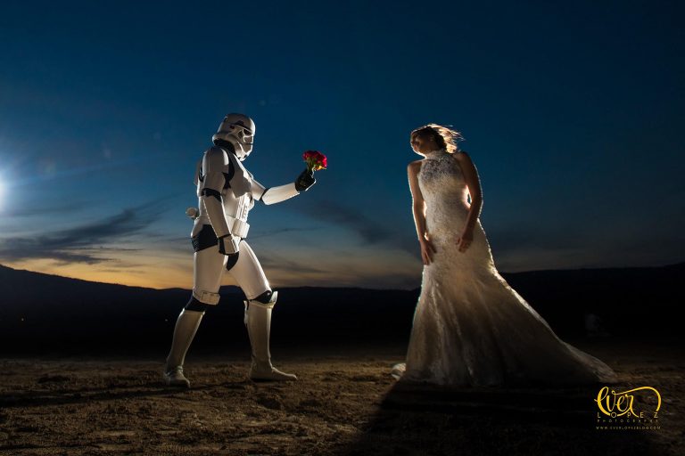Fotografia de bodas en Mexico Star Wars